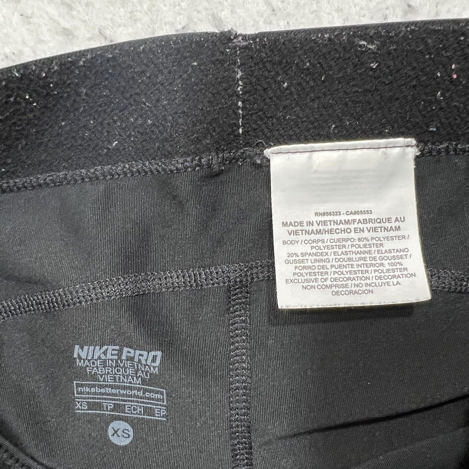 Nike Nike Pro Dri Fit Capri Black & White Leggings Logo Pants Size 25" / US 0 / IT 36 - 3 Thumbnail