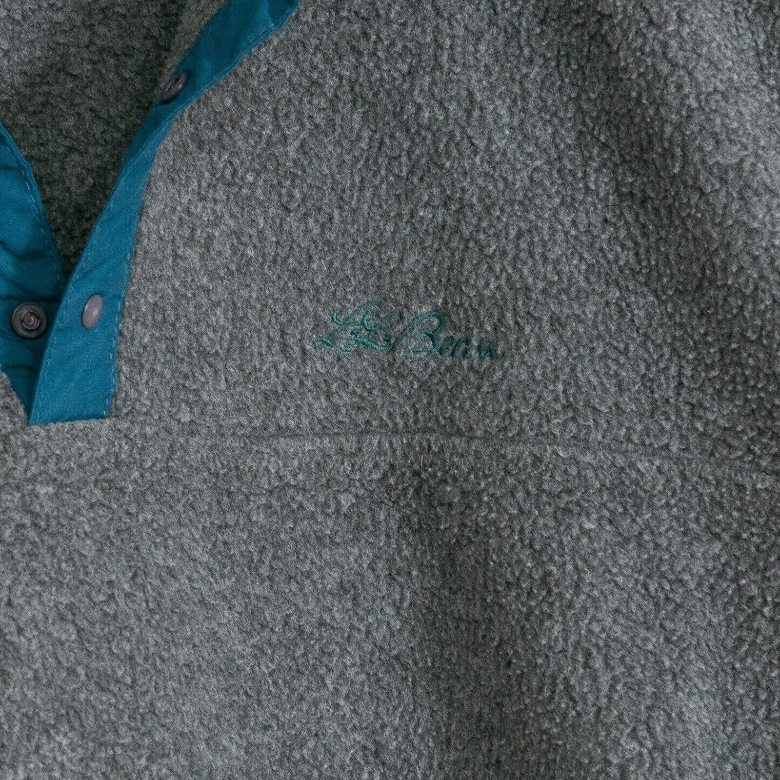 L.L. Bean Vintage LL Bean Fleece Sweater Mens Large - Quarter Snap Size US L / EU 52-54 / 3 - 3 Thumbnail
