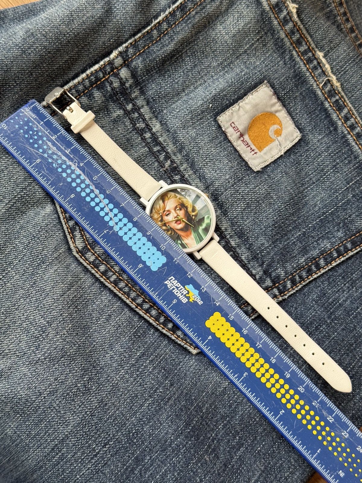 Vintage Marilyn Monroe Rare white unisex watch, WORK Size ONE SIZE - 7 Thumbnail