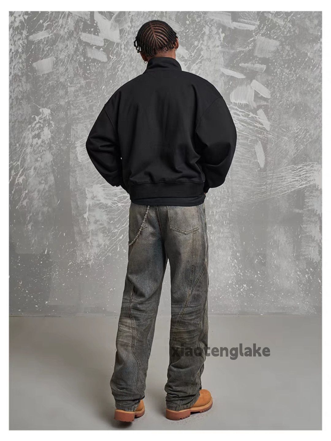 Jean Unisex utility punk yuppie grunge stain rusty faded pants Size US 32 / EU 48 - 9 Thumbnail