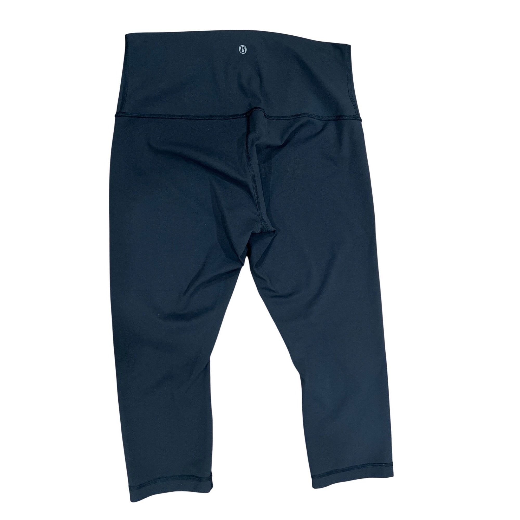 Lululemon 𝓛𝓾𝓵𝓾𝓵𝓮𝓶𝓸𝓷 High-Waisted Black Crop Leggings Size 32" waist Size 32" / US 10 / IT 46 - 2 Thumbnail