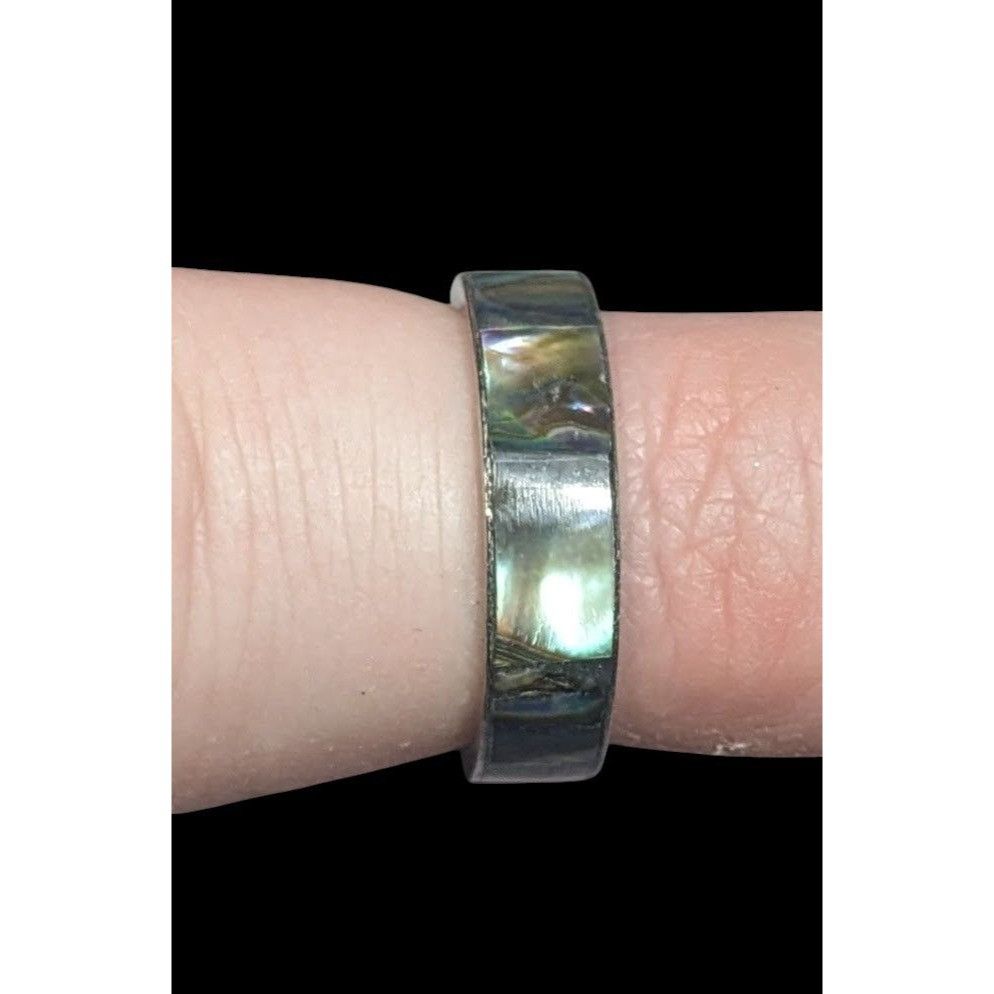 Other Vintage Silver Tone Shell Inlay Ring Size 4 3/4 Size ONE SIZE - 4 Thumbnail