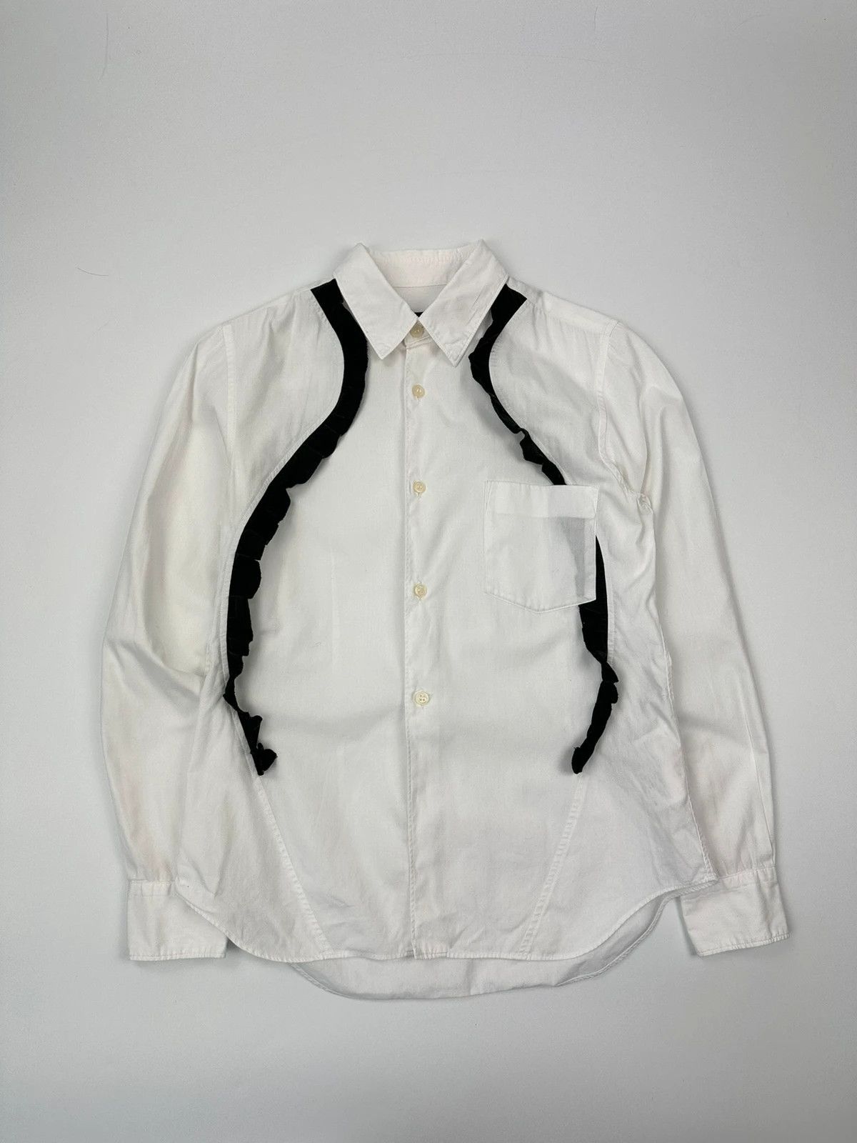 Comme des Garcons Comme Des Garçons Black AD2010 White & Black Straps Shirt Size XS / US 0-2 / IT 36-38 - 4 Thumbnail