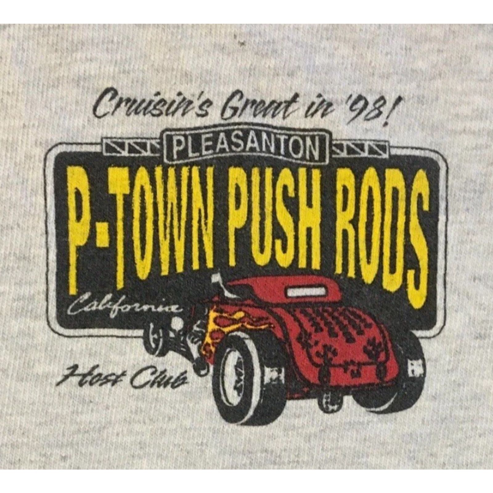 NASCAR VINTAGE Pleasanton Drag Racing Shirt XL Gray Henley 90s Grunge NASCAR Single Stitch Mens Size US XL / EU 56 / 4 - 4 Thumbnail