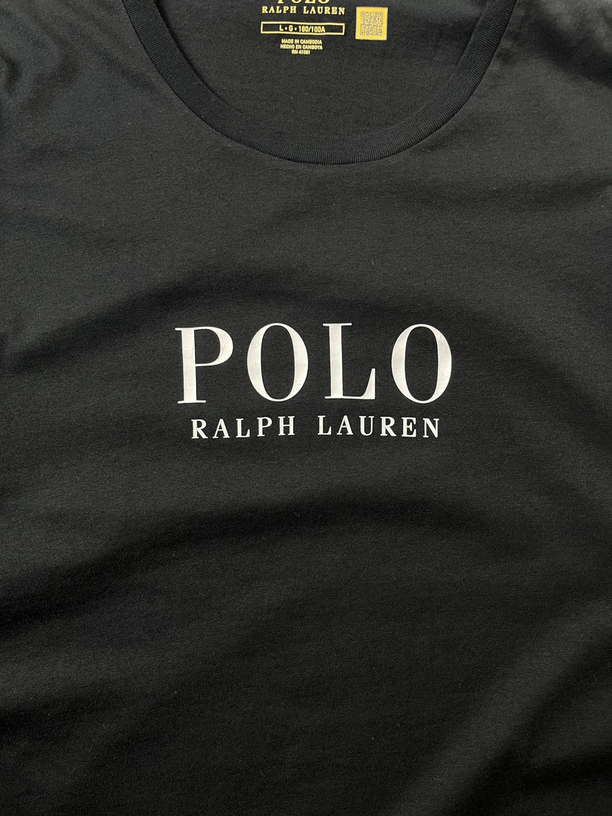 Polo Ralph Lauren Polo Ralph Lauren Black Long Sleeve Logo T-Shirt Size US L / EU 52-54 / 3 - 5 Thumbnail