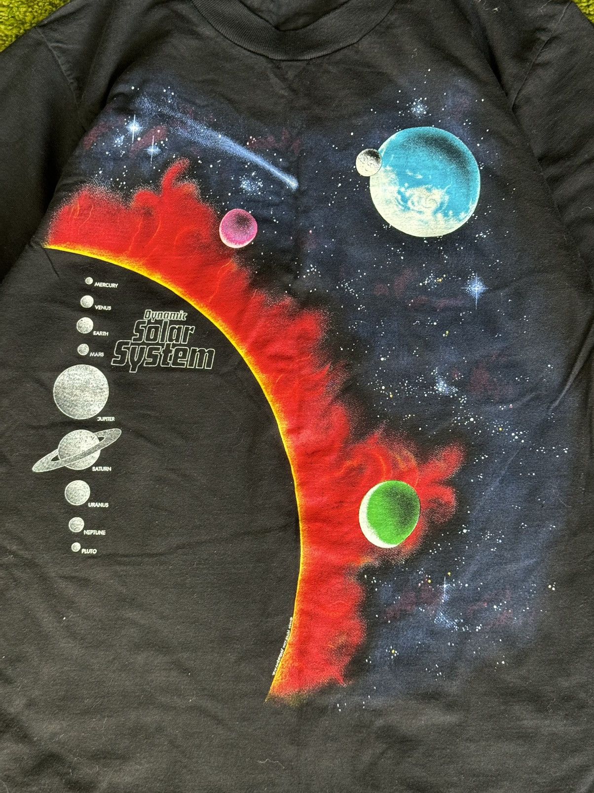 Vintage 1990 vtg Harlequin Peter Kull Solar System Planets t-shirt Size US M / EU 48-50 / 2 - 2 Thumbnail