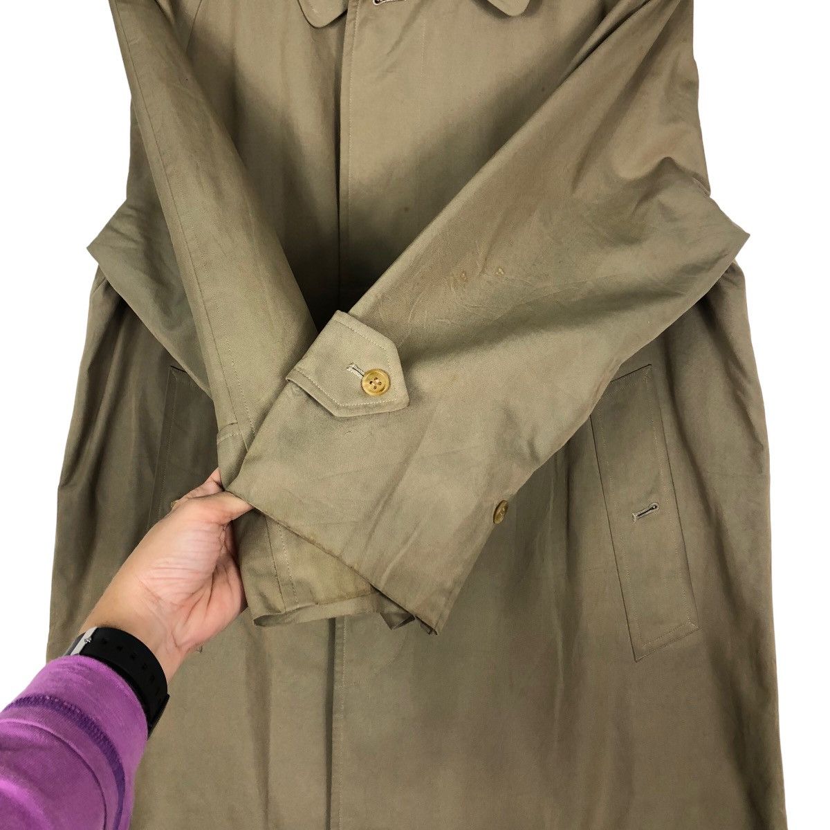 Burberry 🔥Vintage Burberrys Long Jacket Nova Check Lining Size US M / EU 48-50 / 2 - 16 Thumbnail