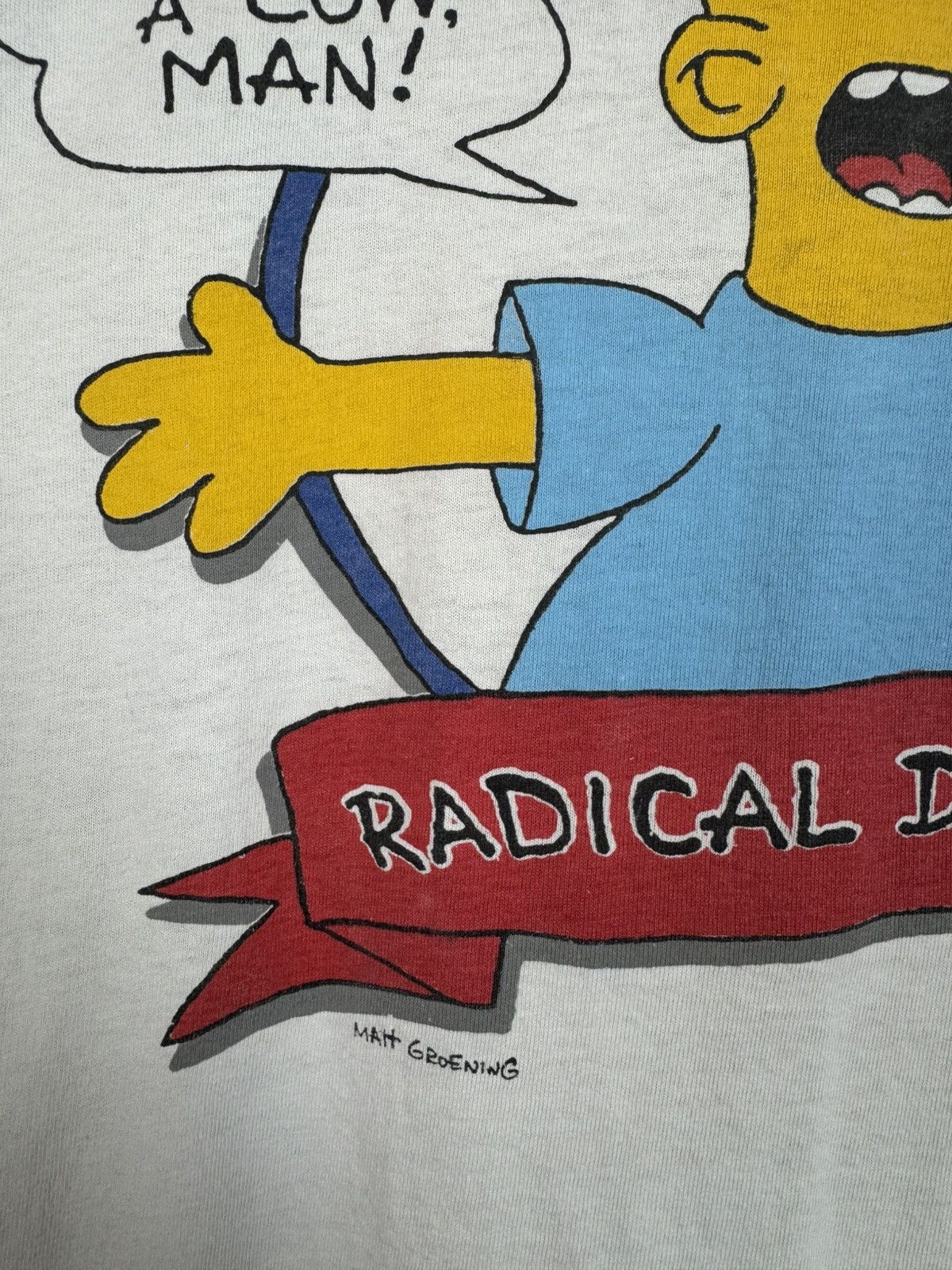 The Simpsons Vintage 1989 Bart Simpson Radical Dude Single Stitch T-shirt Size US XL / EU 56 / 4 - 10 Thumbnail