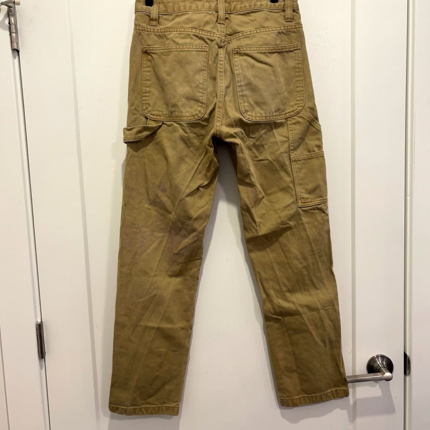 Vintage Paper Denim & Cloth Mens Carpenter Pants Tan Khaki Cotton Utility Workwear 28x30 Size US 28 / EU 44 - 3 Thumbnail