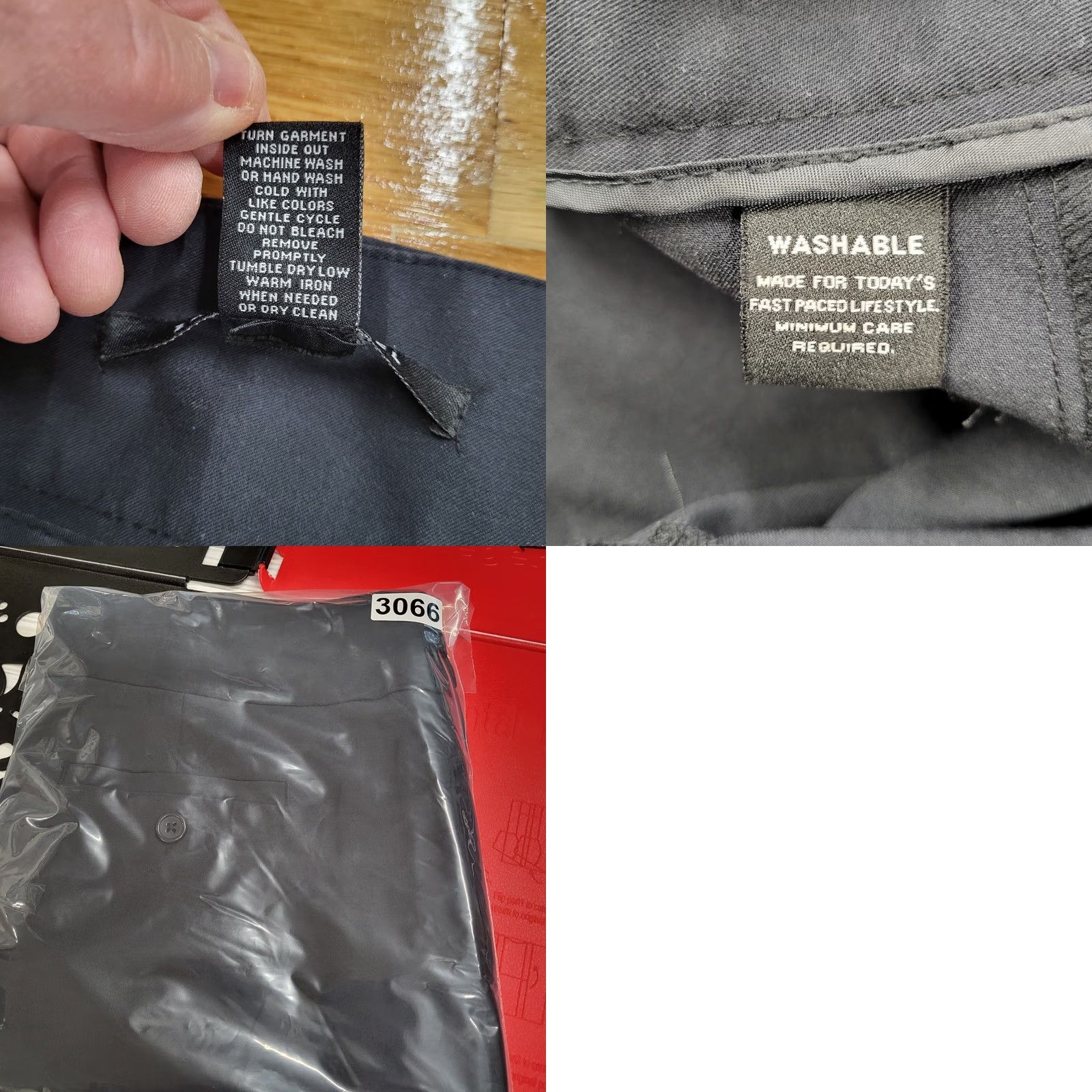 Vintage Zac & Rachel Women's Size 12 Flat Front Stretch Dress Pant Black Onyx Casual Dress Pants Wide-Leg Regular Fit Size 34" / US 12 / IT 48 - 9 Thumbnail
