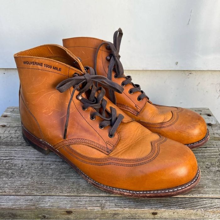 1000 Mile Boot Cognac Lug Sole Wolverine 1k Wolverine Original
