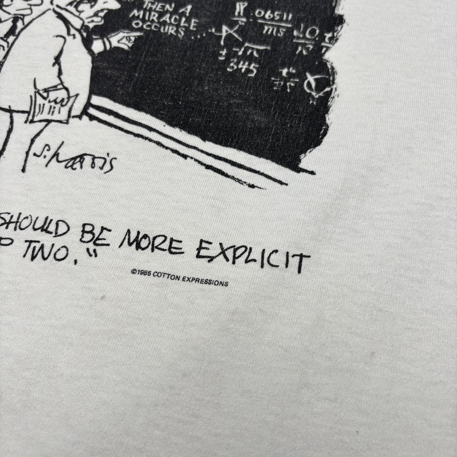 Vintage Vintage 1985 Syndey Harris Math Tee Shirt Men's XL Humor Size US XL / EU 56 / 4 - 11 Thumbnail