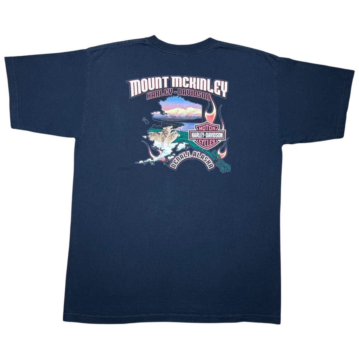 Harley Davidson Vintage 2005 Harley Davidson Motorcycles Denali Alaska Tee Size US XL / EU 56 / 4 - 2 Thumbnail
