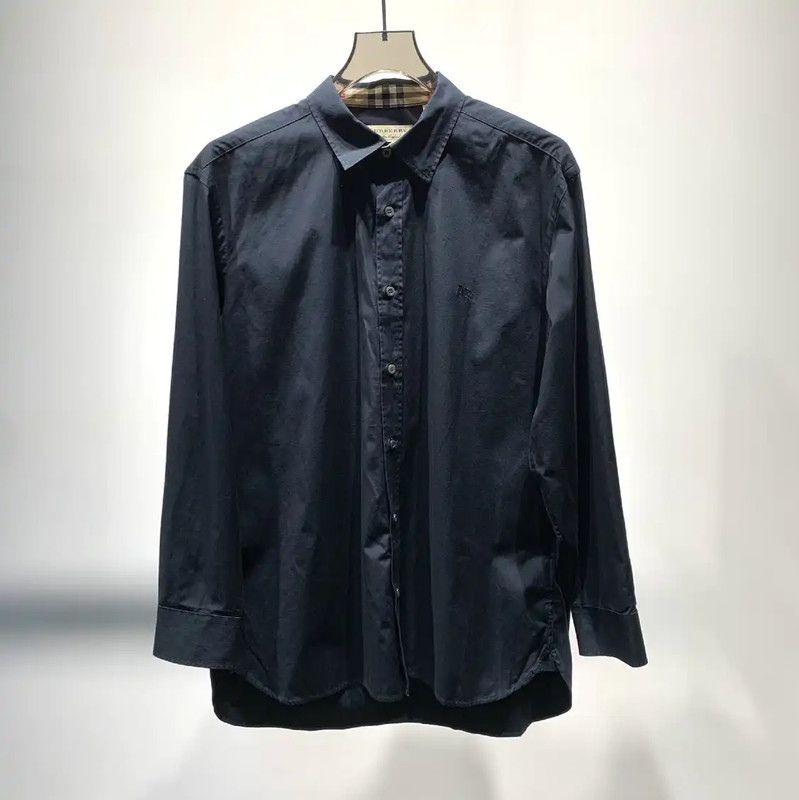 Burberry Burberry Black Cotton Long Sleeve Shirt XL Size US XL / EU 56 / 4 - 1 Thumbnail