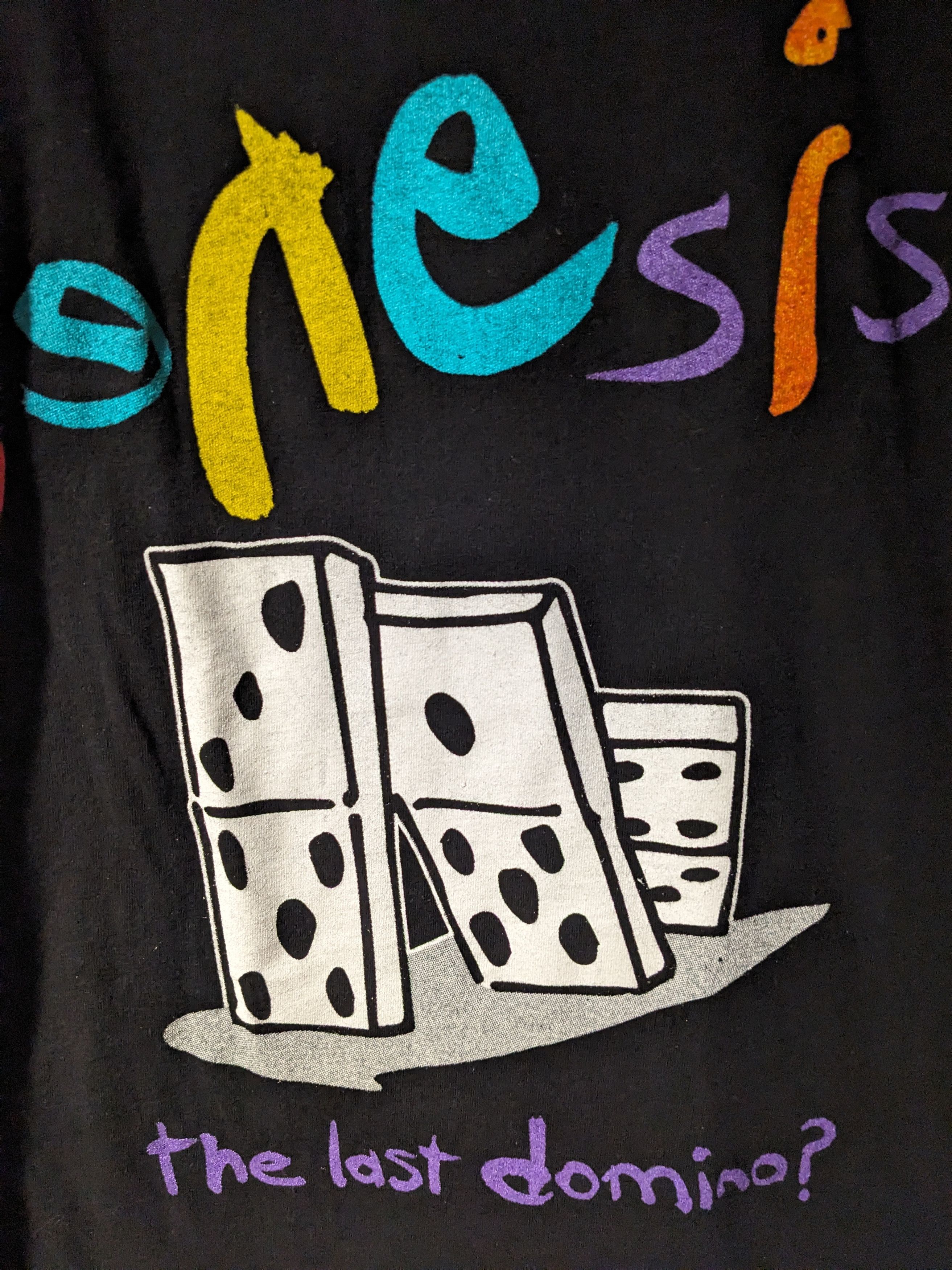 Band Tees Genesis The Last Domino? Tour 2021 Band Black Large T-Shirt Size US L / EU 52-54 / 3 - 2 Thumbnail