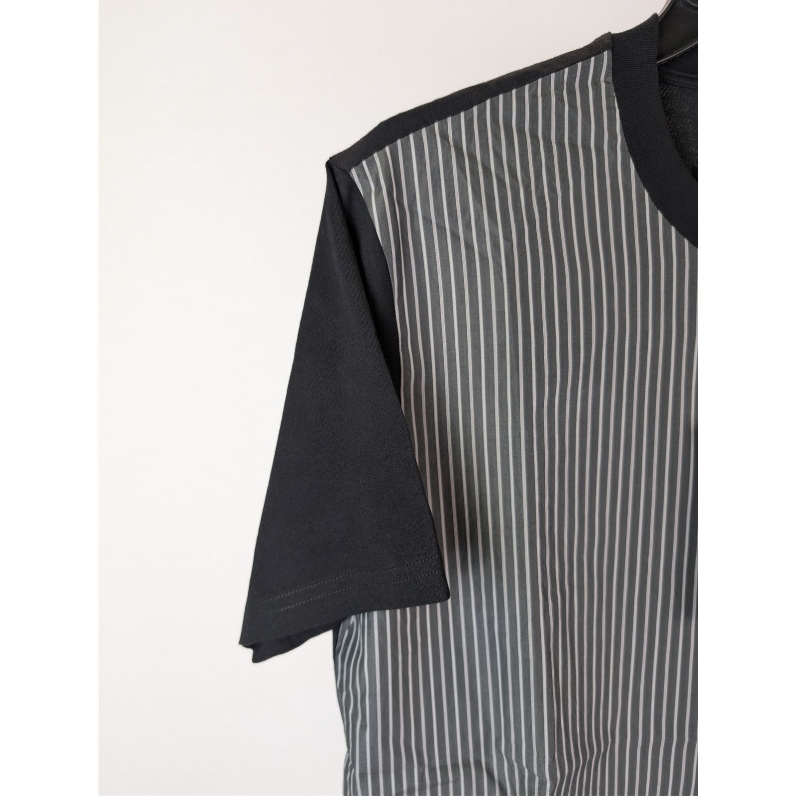 Maison Margiela o1rshd1 striped button-up t-shirt in Black Size US M / EU 48-50 / 2 - 6 Thumbnail