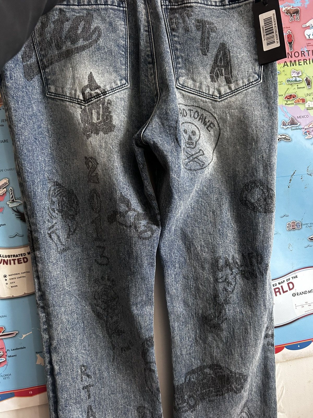 Rta Rta vintage style graffiti denim luxury designer jeans Size US 34 / EU 50 - 10 Thumbnail