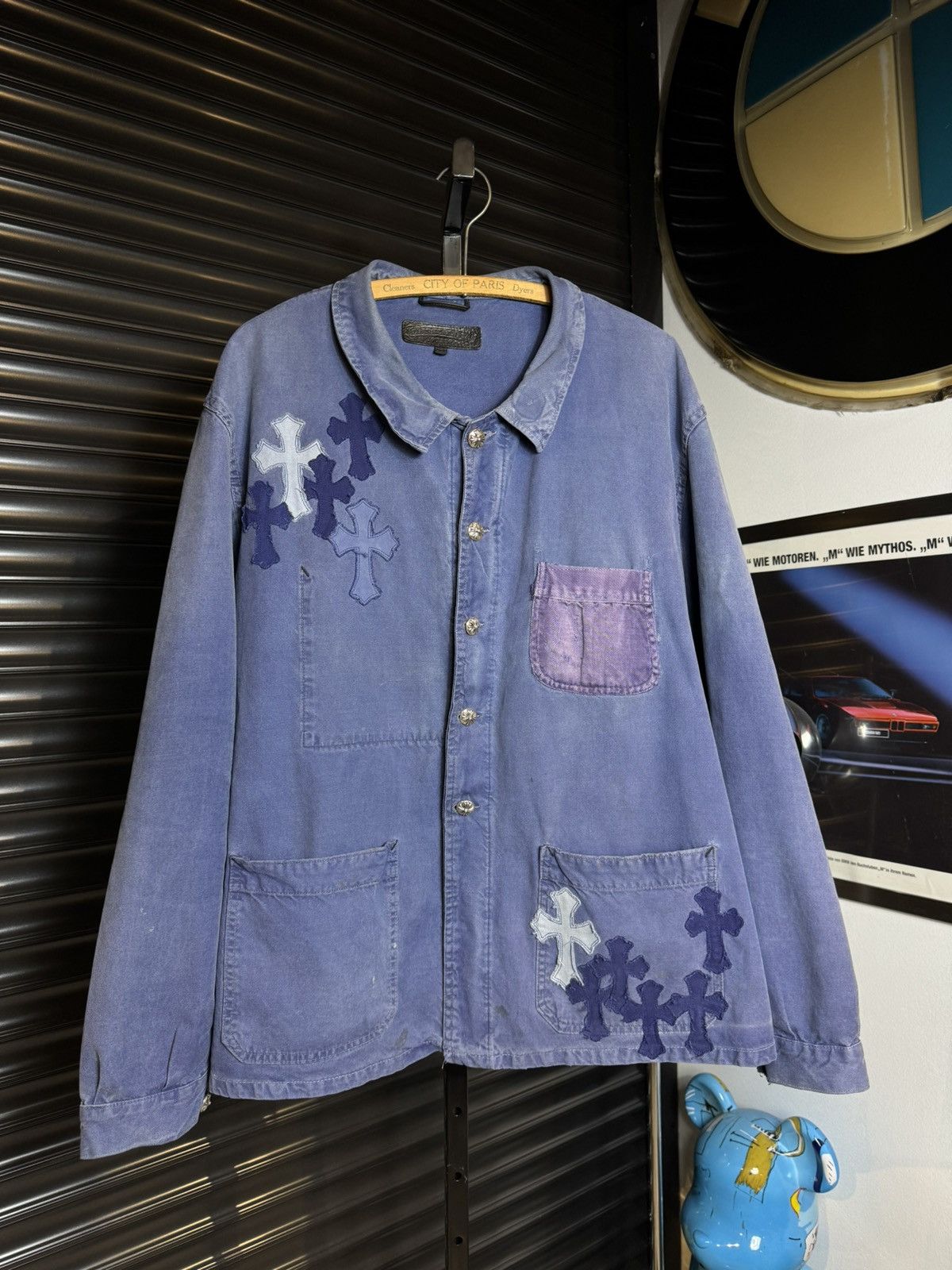 Chrome Hearts Chrome Hearts Cross Patch French Work Wear Jacket XL Size US XL / EU 56 / 4 - 7 Thumbnail