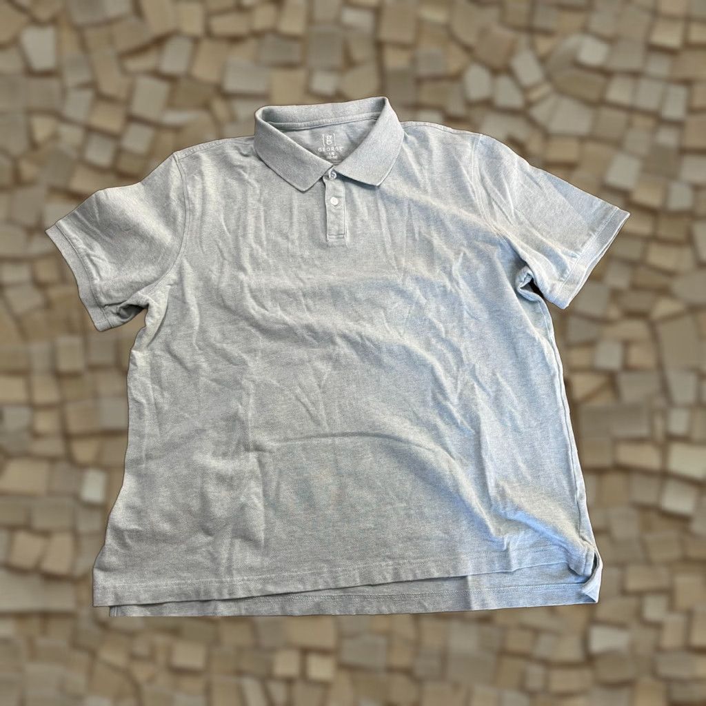 George VINTAGE George Shirt Mens Large Gray Polo Short Sleeve Size US L / EU 52-54 / 3 - 1 Thumbnail