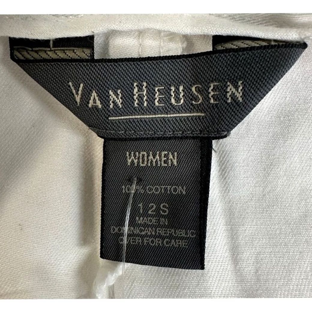 Van Heusen Van Heusen Pants Womens 12 White NEW Wide Leg Stain Shield High Rise Straight Size 34" / US 12 / IT 48 - 3 Thumbnail