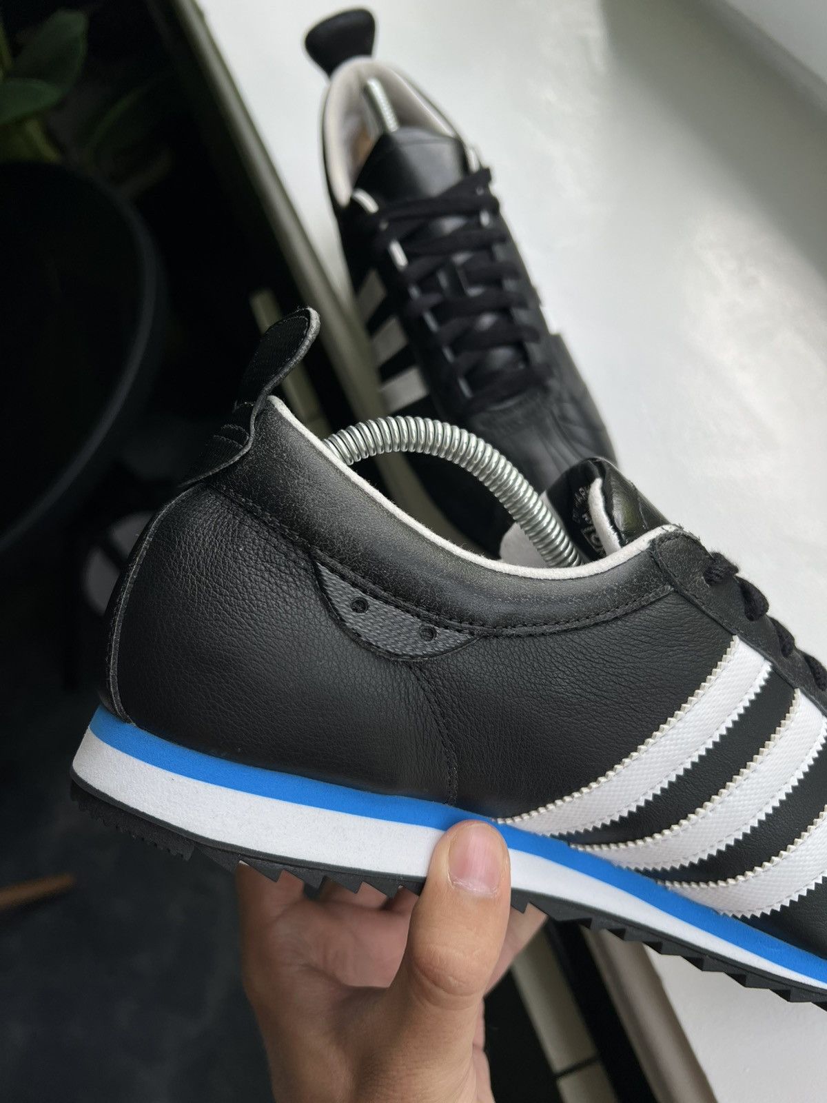 Vintage Adidas Cup 68 Indoor Trainers Black White Blue Y2K Size US 10.5 / EU 43-44 - 19 Thumbnail