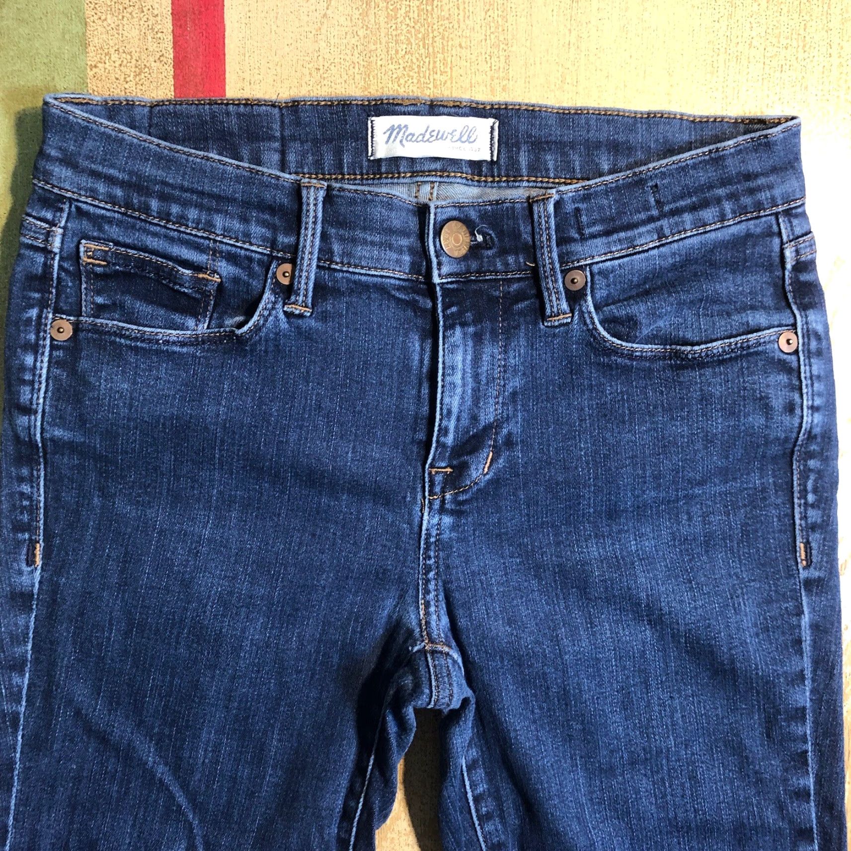 Madewell Madewell Jeans Skinny Womens 26 29 Inseam Blue Distressed Denim 5-Pocket Zip Belt Loops Slim Modern Bohemian City Classic Preppy Size 26" / US 2 / IT 38 - 3 Thumbnail