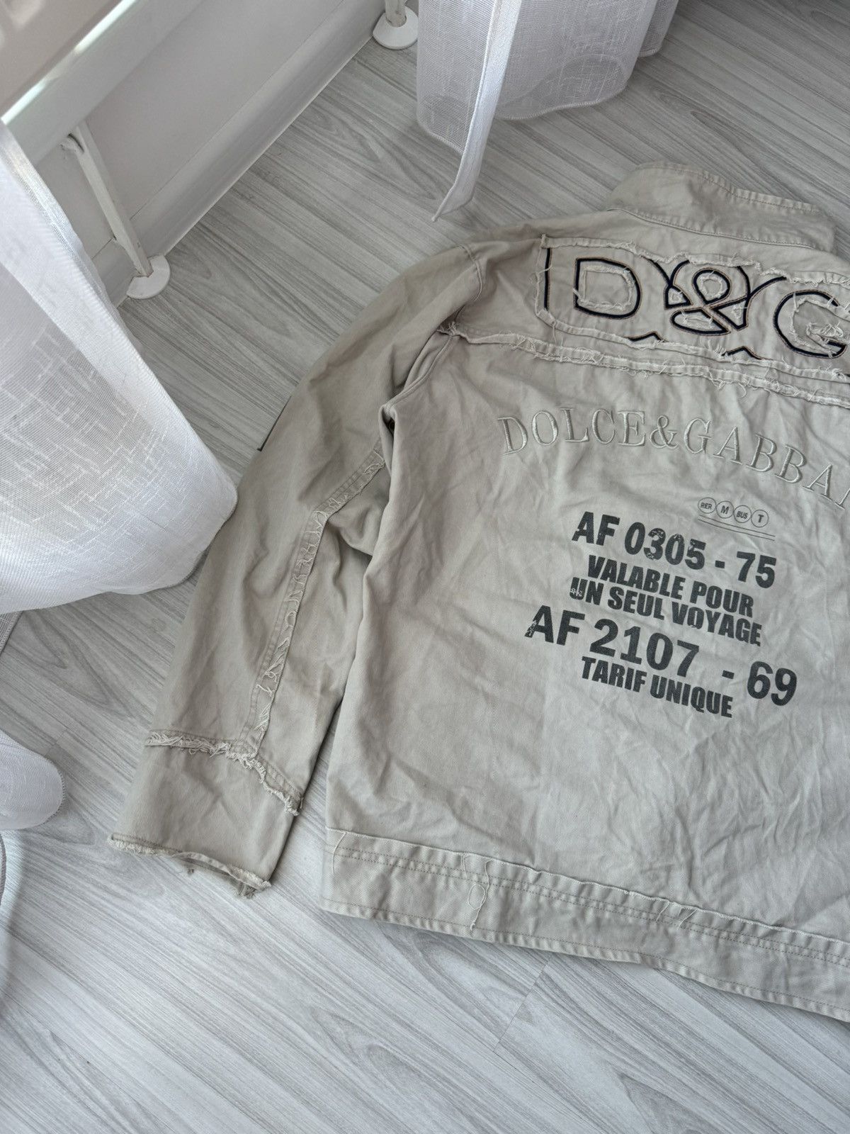 Dolce & Gabbana × Vintage Dolce & Gabbana Denim Jacket Tour Multilogo Vintage 90s Size US XL / EU 56 / 4 - 18 Thumbnail