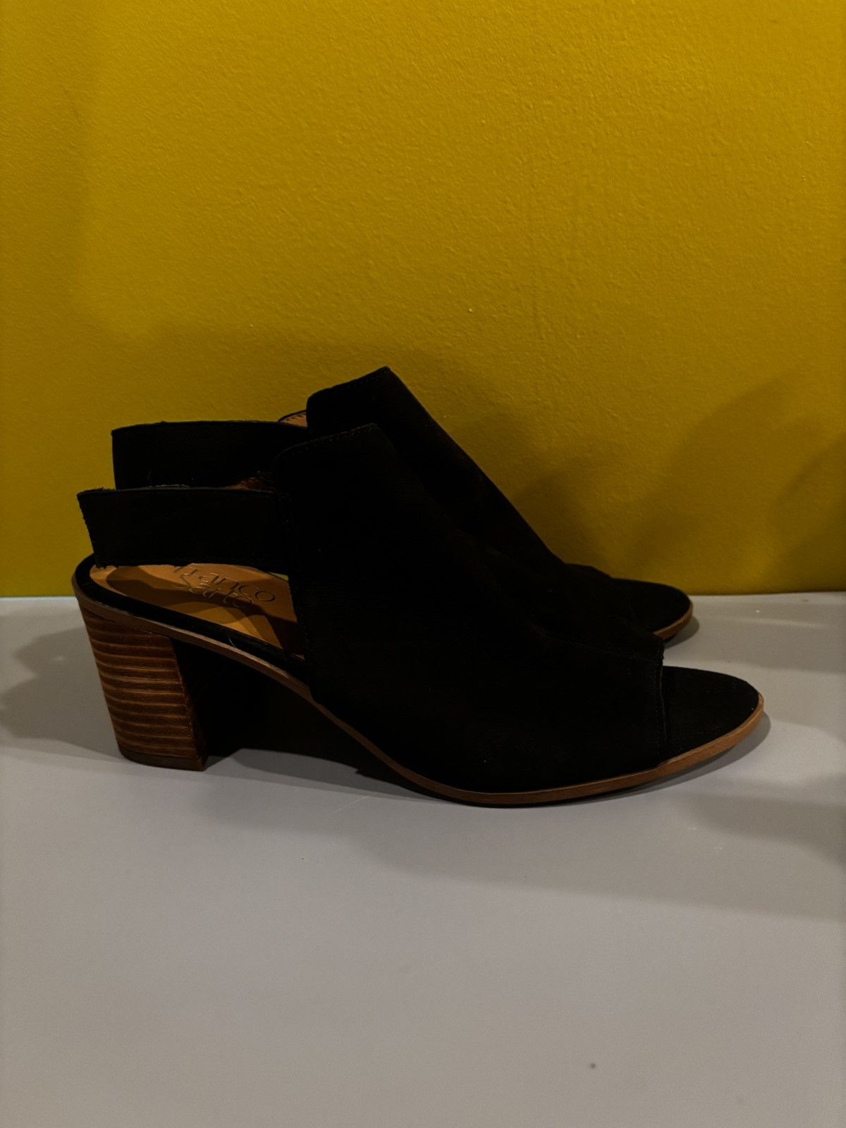 Franco Sarto Black open toe ankle sandal0517 Size US 9 / IT 39 - 4 Thumbnail
