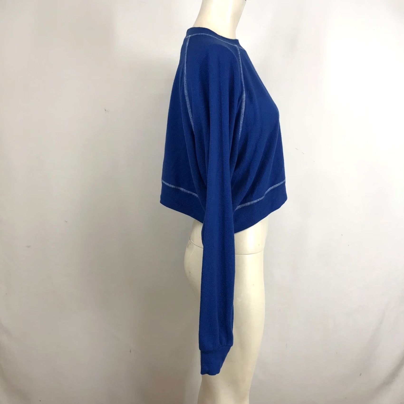 Vintage LNA WOMEN'S SMALL BLUE LONG SLEEVE ROUND NECK SWEATSHIRT Sweater Pullover Casual Shirt Size S / US 4 / IT 40 - 4 Thumbnail