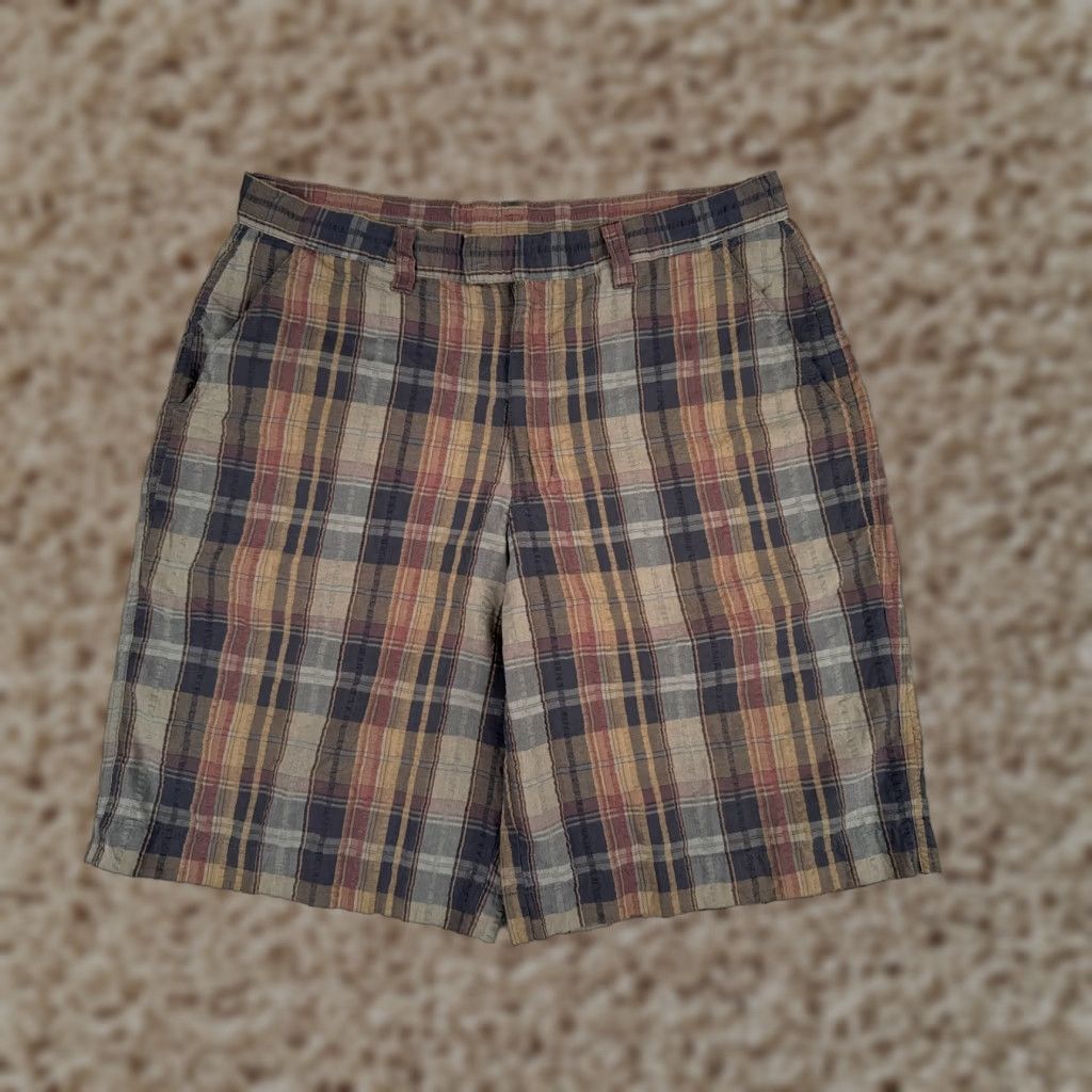 Patagonia Patagonia Shorts Men 32 Brown Plaid Chino Casual Polyester Flat Front 10" Outdoor Mens Size US 32 / EU 48 - 1 Thumbnail