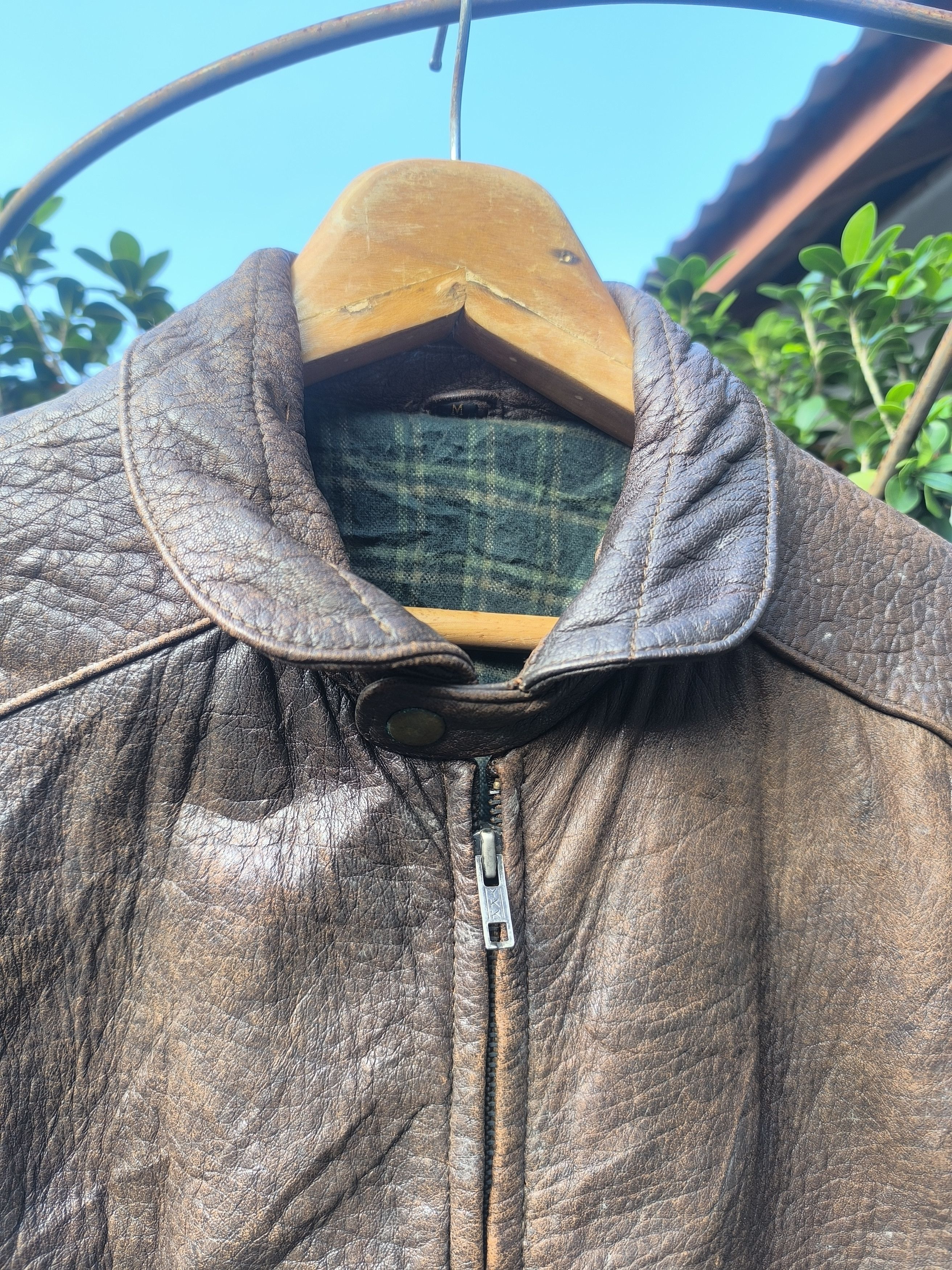 Genuine Leather × Vintage VINTAGE LEATHER JACKET SHEEPSKIN BOMBER LEATHER JACKET Size US M / EU 48-50 / 2 - 3 Thumbnail