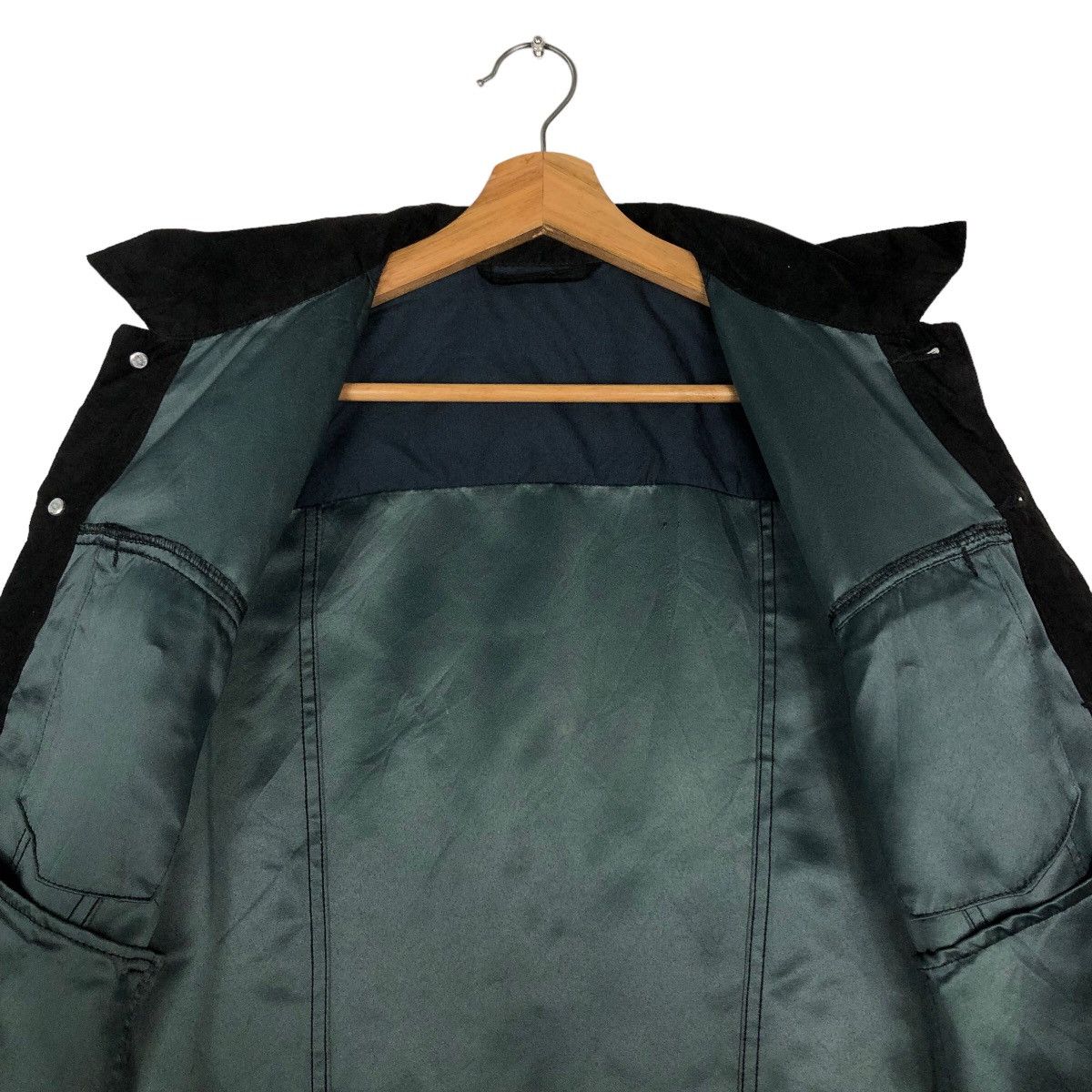 Issey Miyake 🔥90’s Vintage Leather Jacket Chore Work GU Japan Made Size US L / EU 52-54 / 3 - 12 Thumbnail