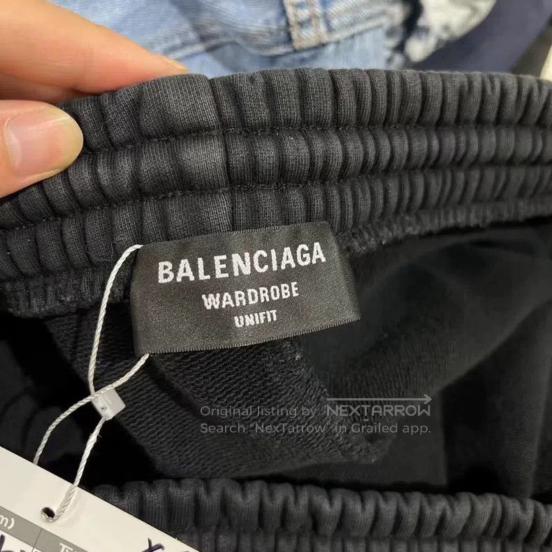 Balenciaga Balenciaga size XS Distressed Washed Embroidered Logo Shor Size US 27 - 4 Thumbnail