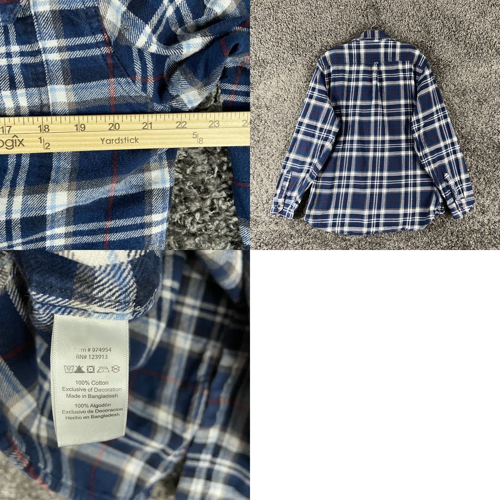 Vintage VINTAGE JACHS Blue Plaid Flannel Button-Up Long Sleeve Big & Tall LT Mens Size US L / EU 52-54 / 3 - 8 Thumbnail