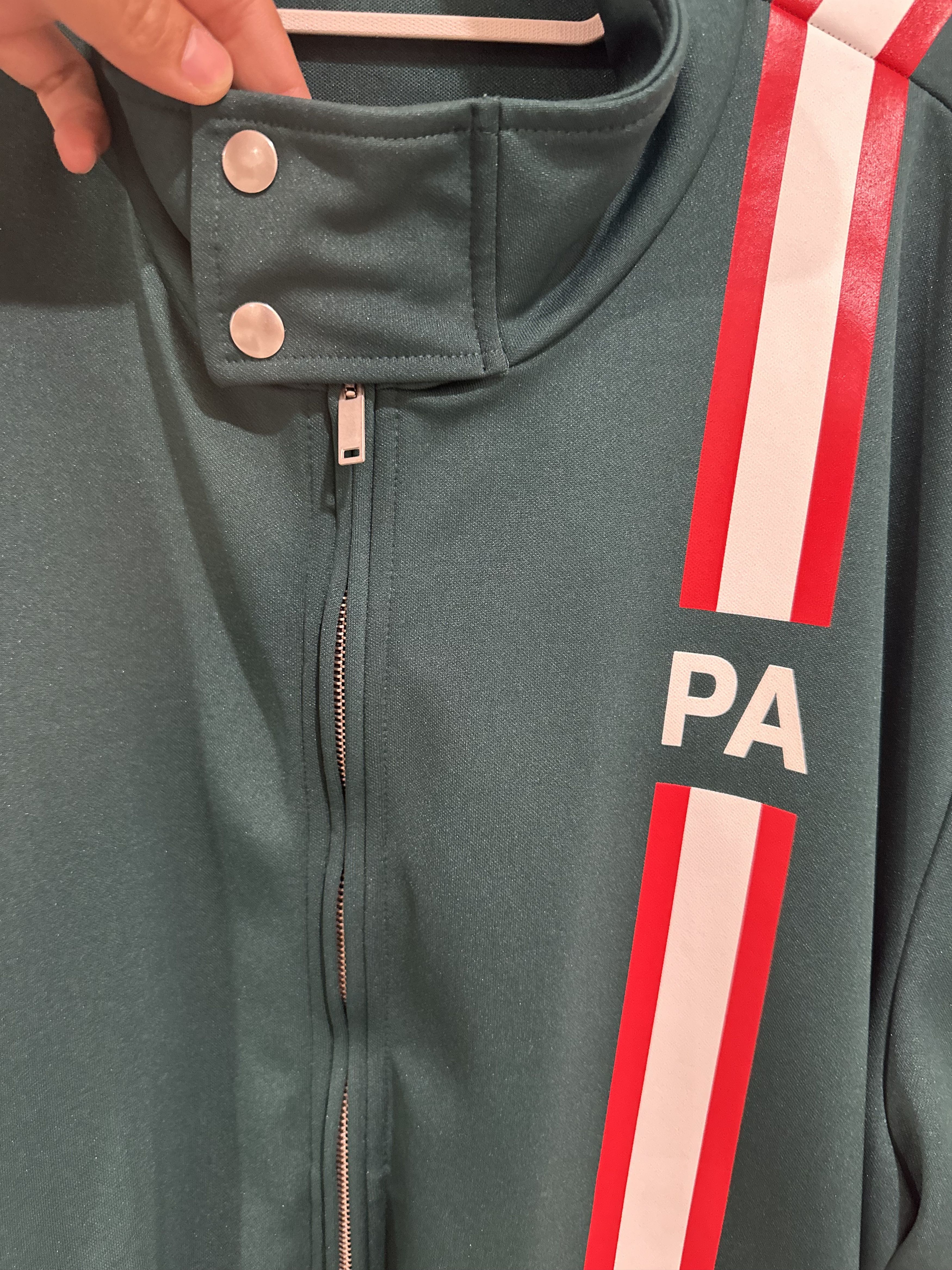 Palm Angels Palm Angels Green Striped Track Jacket Size US XXL / EU 58 / 5 - 6 Thumbnail