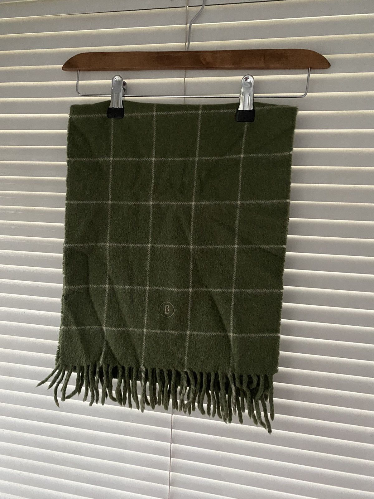 Bogner × Designer Bogner Rare Logo Baby Alpaca Wool Scarf Size ONE SIZE - 6 Thumbnail