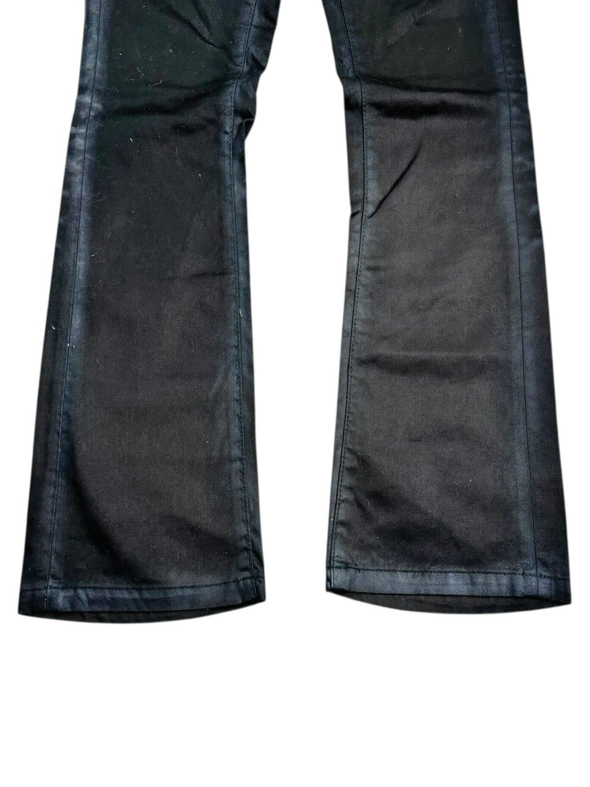 14th Addiction 2000s Murder License - Waxed Flared Denim Size US 29 - 6 Thumbnail