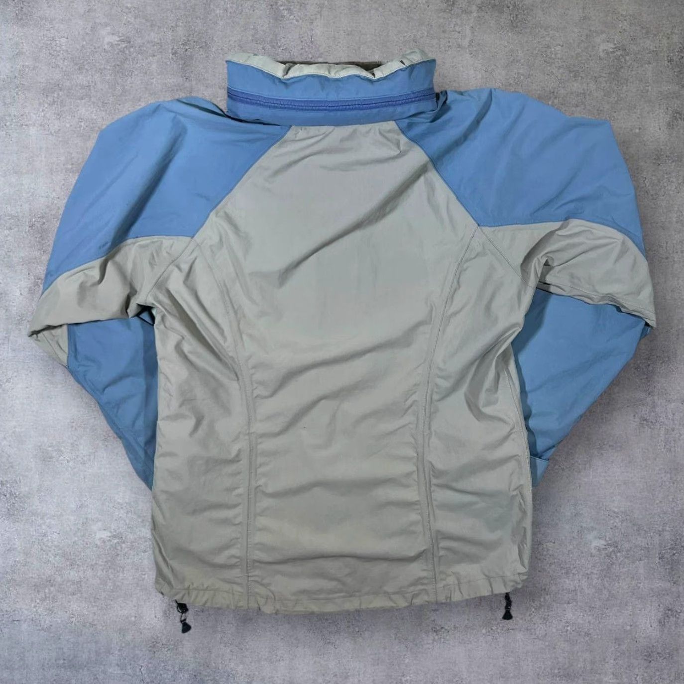 Helly Hansen Helly Hansen Jacket Windbreaker Hooded Nylon Zip Sailing Hiking Blue Beige Large Mens Regular Size L Size US L / EU 52-54 / 3 - 2 Thumbnail