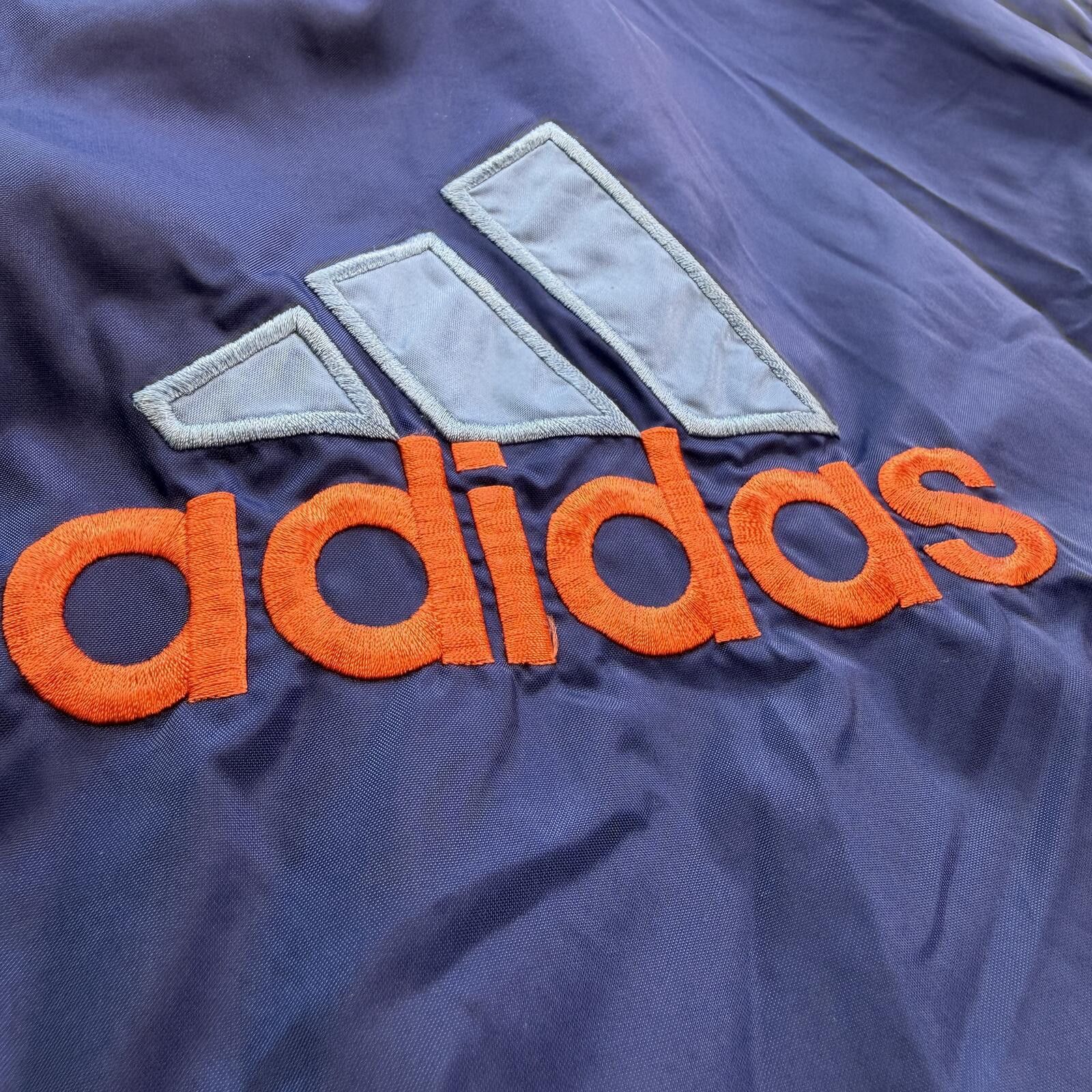 Adidas Vintage Y2K Adidas Hooded Windbreaker Jacket Youth M Navy Size US M / EU 48-50 / 2 - 9 Thumbnail