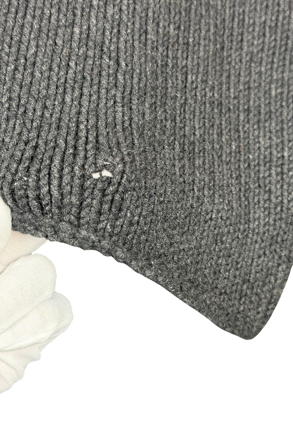 Ralph Lauren Black Label Ralph Lauren 100% Merino Wool Cropped Knit Sweater Charcoal Size M / US 6-8 / IT 42-44 - 3 Thumbnail