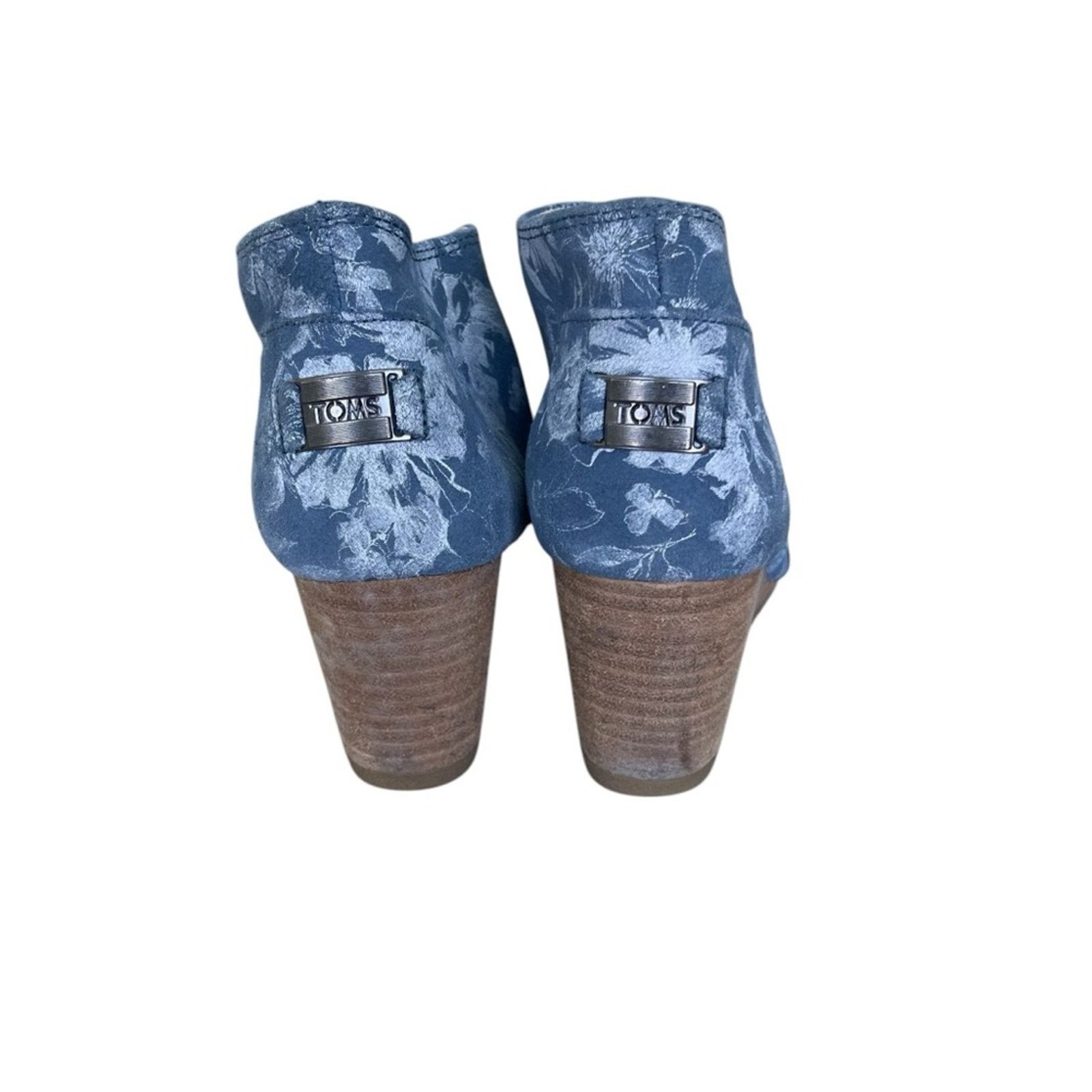 Toms Toms Floral Lace-Up Wedge Heel Ankle Boot Size 7.5 Medium Size US 7.5 / IT 37.5 - 3 Thumbnail