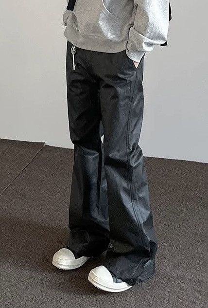 Japanese Brand × Vintage Avant garde retro pu leather flare pants Size US 28 / EU 44 - 3 Thumbnail