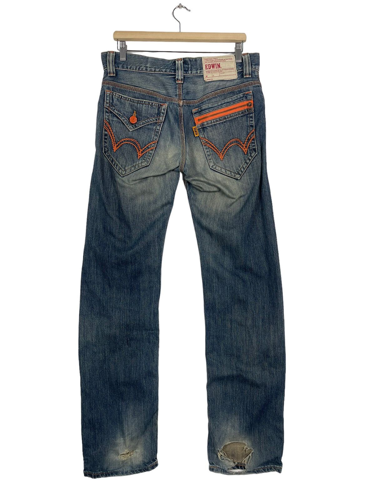 Edwin × Hysteric Glamour Edwin Zipper Pocket Zipper Fly Distressed Jeans Size US 34 / EU 50 - 7 Thumbnail