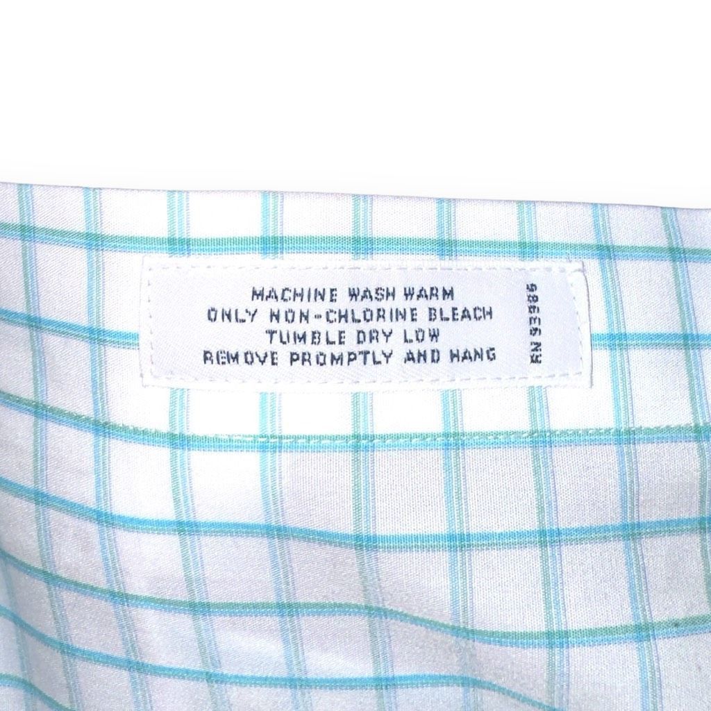 Brooks Brothers Brooks Brothers Teal & White Slim Fit Non-Iron Dress Shirt S Size US S / EU 44-46 / 1 - 7 Thumbnail