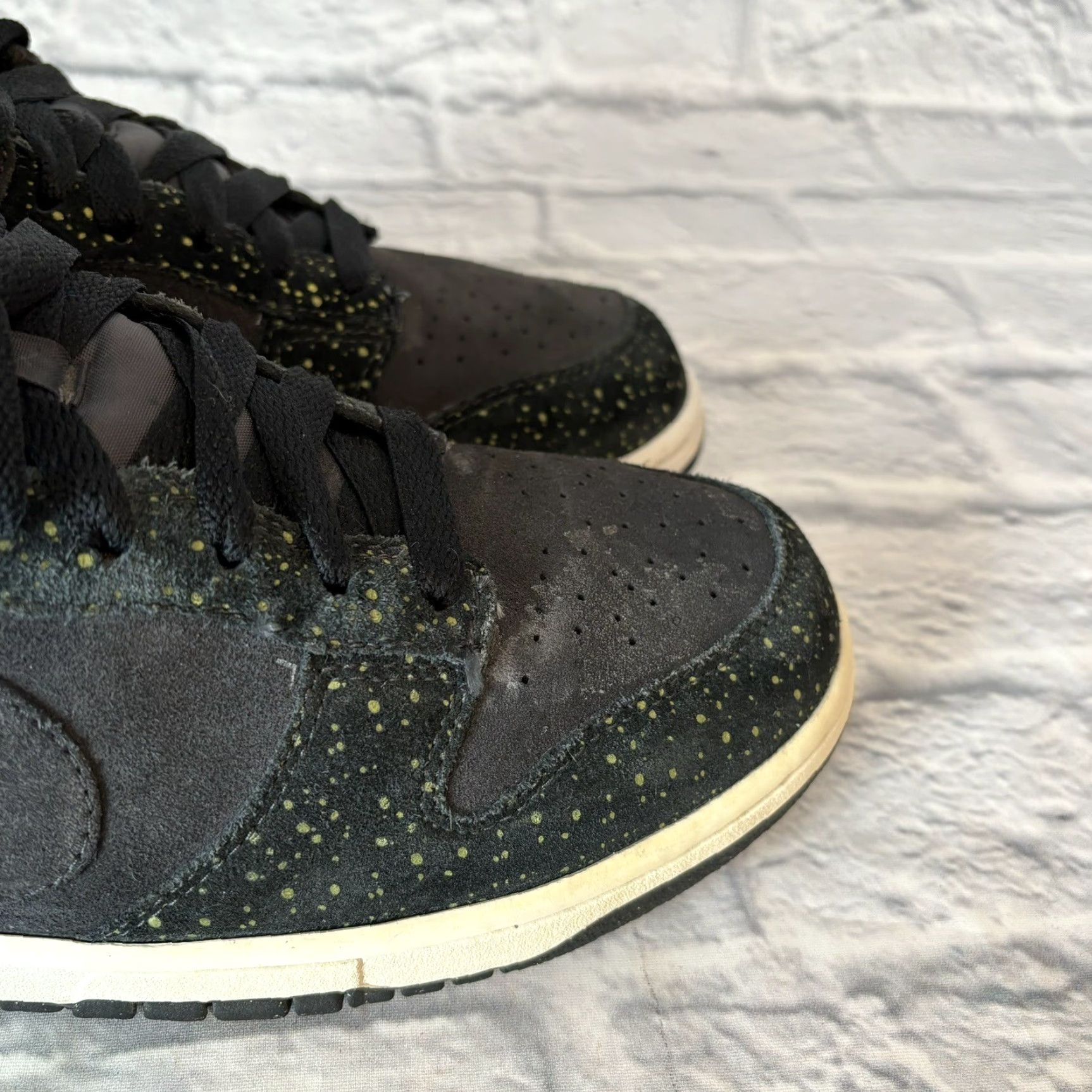 Nike Nike Dunk Low Shoes Men 9.5 Black Speckled Leather Suede 304714 992 Sneaker Low Top Size US 9 / EU 42 - 3 Thumbnail
