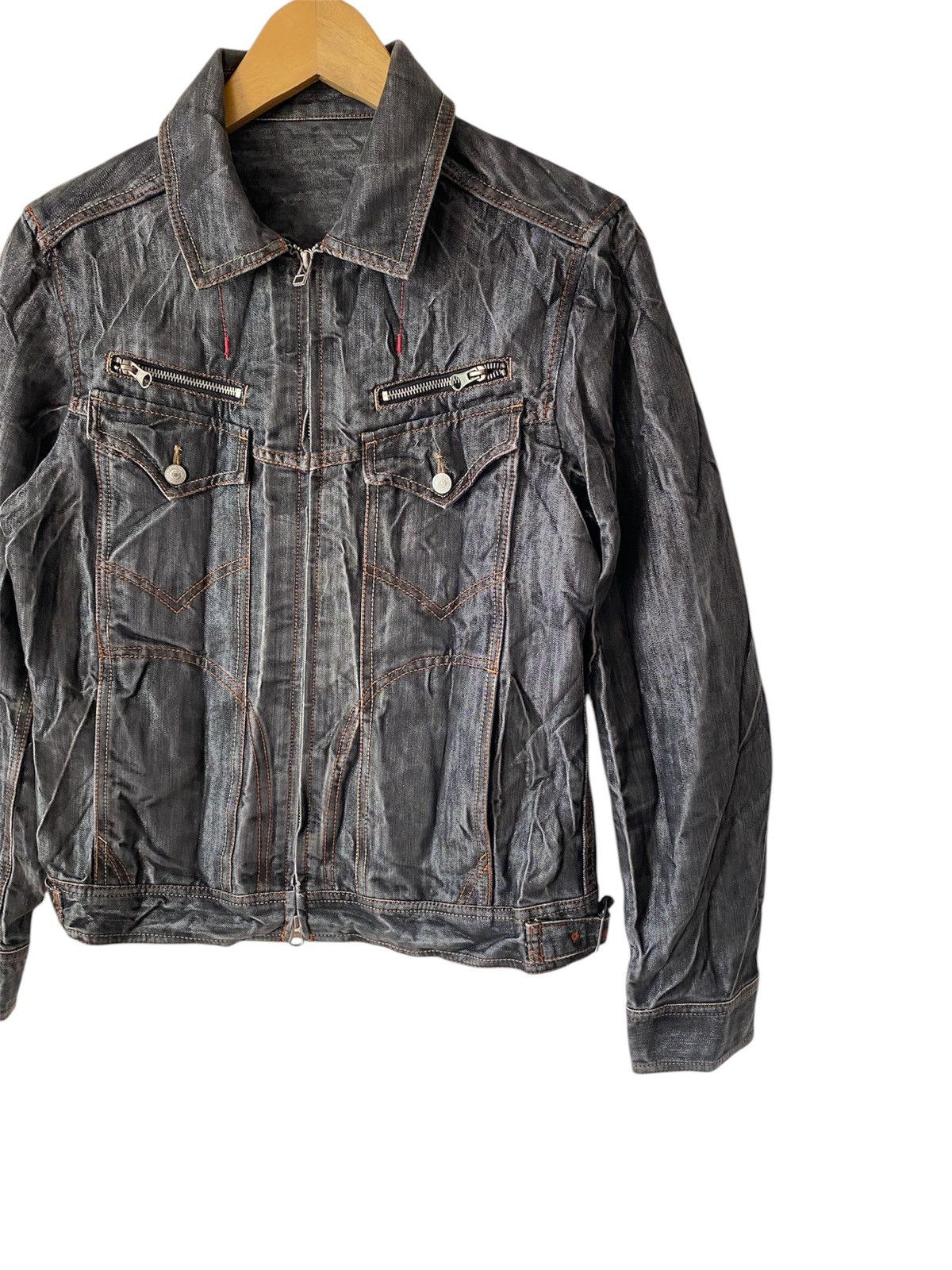 If Six Was Nine × Japanese Brand × semanticdesign Semantic Design Trucker Jacket Denim Distressed Size US M / EU 48-50 / 2 - 3 Thumbnail