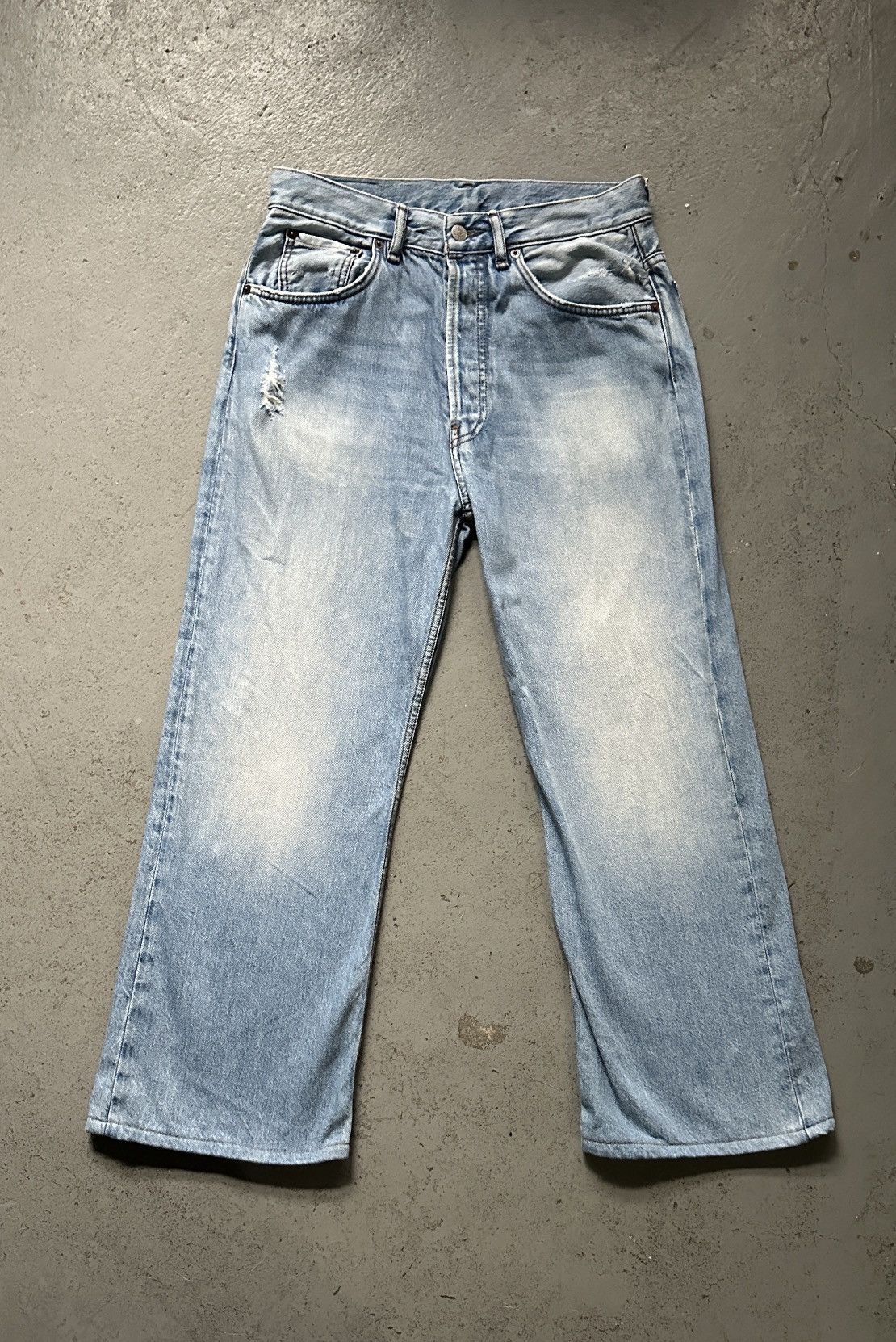 Acne Studios Acne Studios 2021M Light Blue Vintage Loose Bootcut Jeans |  Grailed