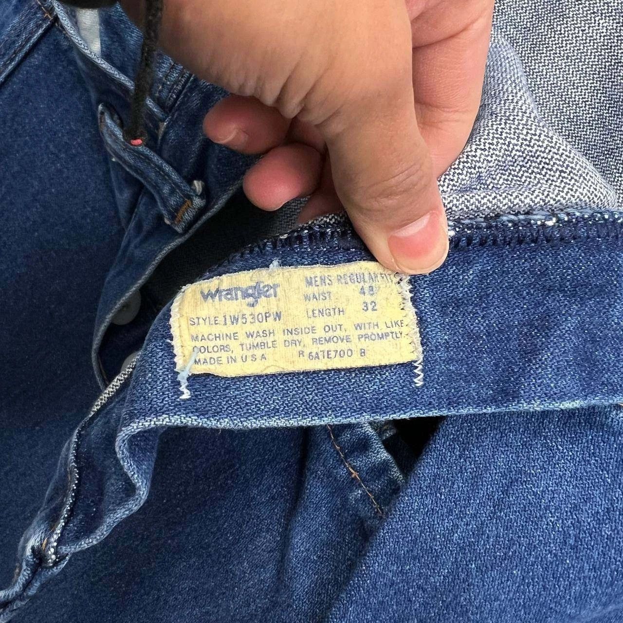 Wrangler Vintage Wrangler Jeans Men 48x32 Denim Pants Straight Pocket Size US 32 / EU 48 - 2 Thumbnail