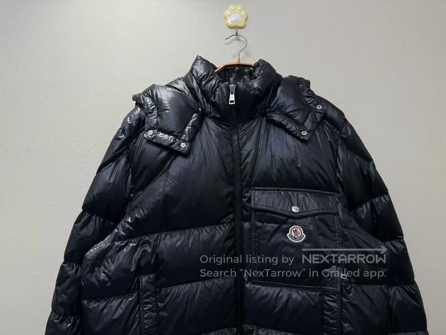 Moncler moncler black puffer jacket with logo pocket. Size US L / EU 52-54 / 3 - 2 Thumbnail