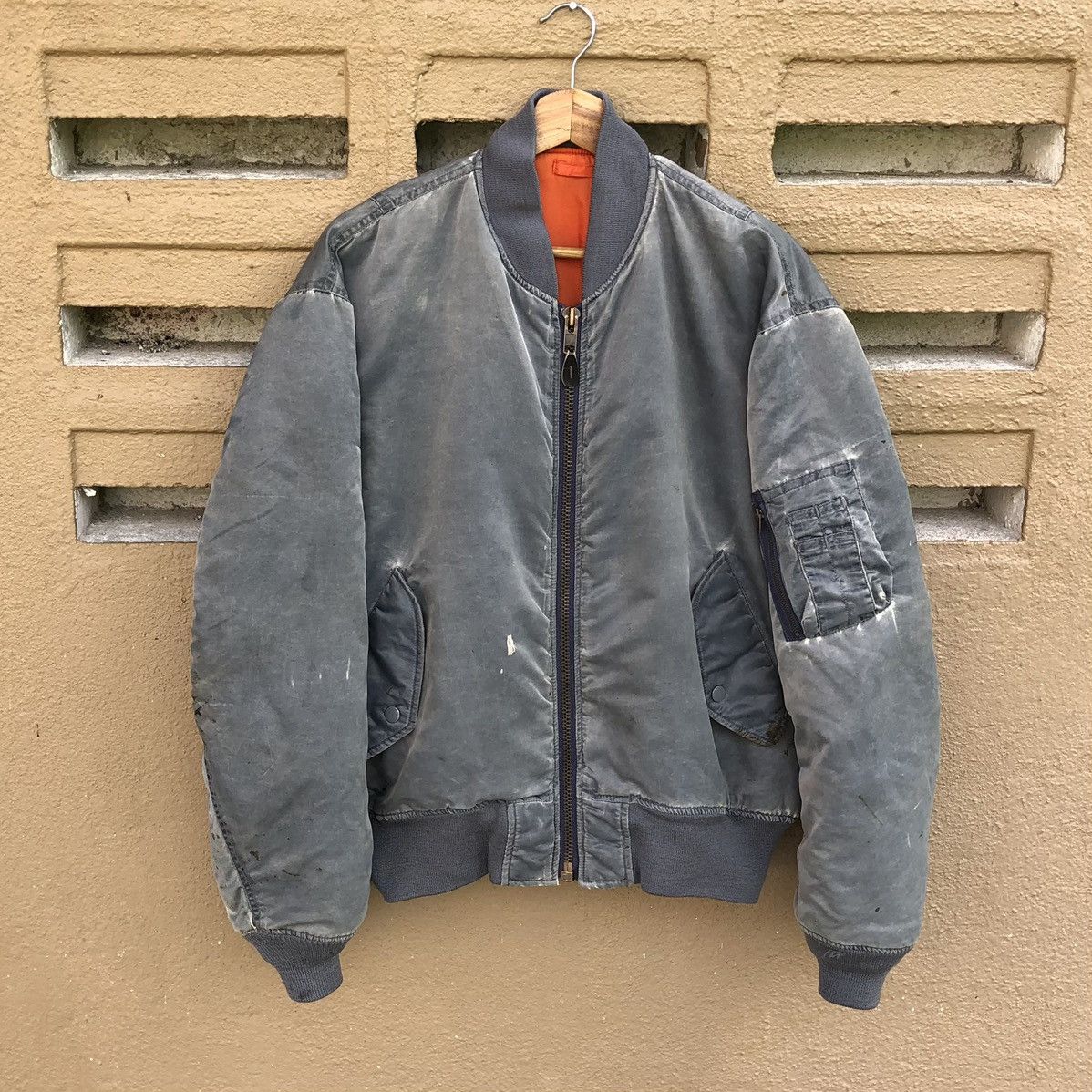 Vintage Vintage Faded MA-1 Man Intermediate Machope Bomber Jacket Size US L / EU 52-54 / 3 - 3 Thumbnail
